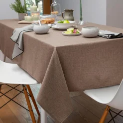 Lot De 3 Serviettes Taupe 45 x 45 cm