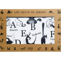 Lot de 4 sets de table Dubout Abécédaire Noir/blanc 30 x 45