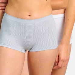 Lot de 2 Shortys - Blanc-Gris