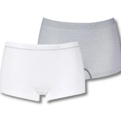 Lot de 2 Shortys - Blanc-Gris