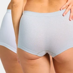 Lot de 2 Shortys - Blanc-Gris