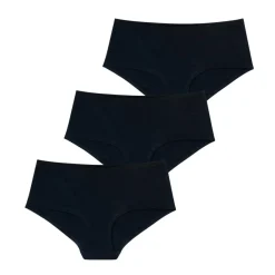 Lot de 3 shortys femme Ecopack Basic Athena noir en coton