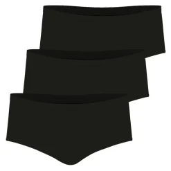 Lot de 3 shortys femme Ecopack Basic Athena noir en coton