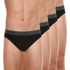 Lot de 4 slips homme - Noir en coton