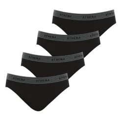 Lot de 4 slips homme - Noir en coton