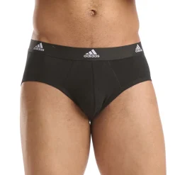 Lot de 3 slips homme Active Flex Coton Adidas noir