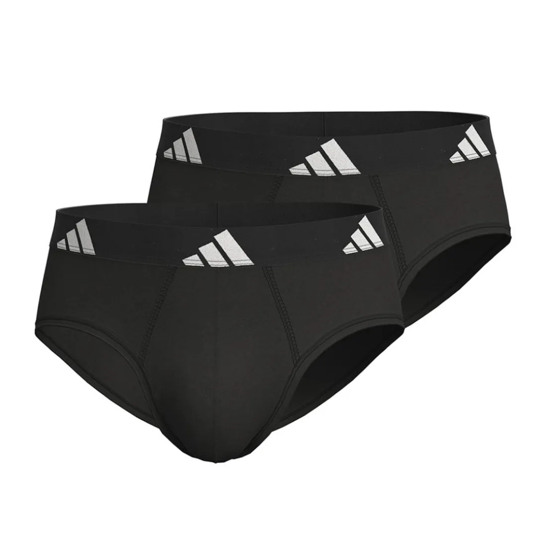 Lot de 2 slips homme Active Flex Cotton Adidasport noir en coton