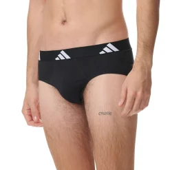 Lot de 2 slips homme Active Flex Cotton Adidasport noir en coton