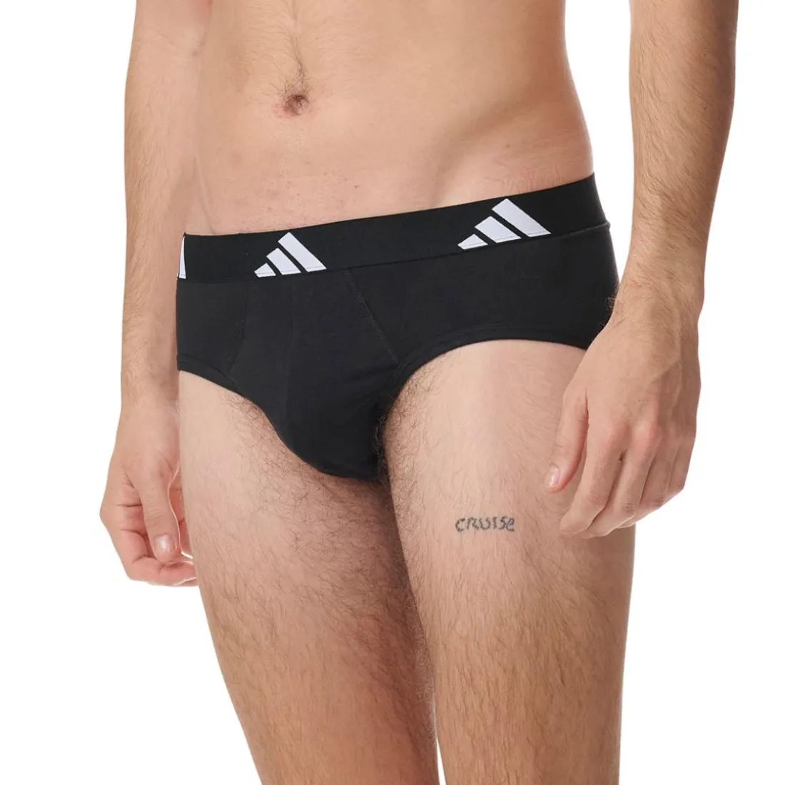 Lot de 2 slips homme Active Flex Cotton Adidasport noir en coton