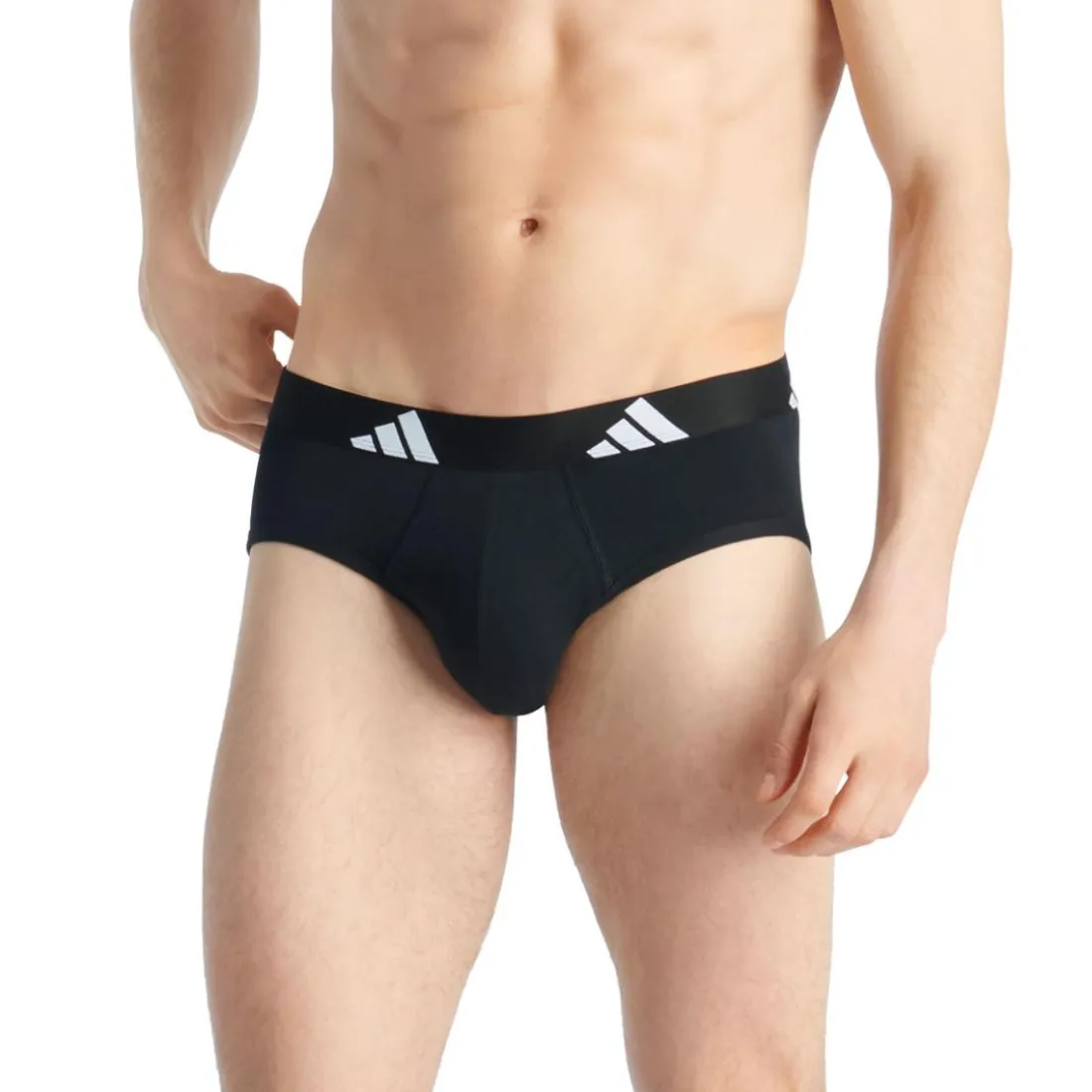 Lot de 3 slips homme Active Flex Cotton Adidasport gris en coton