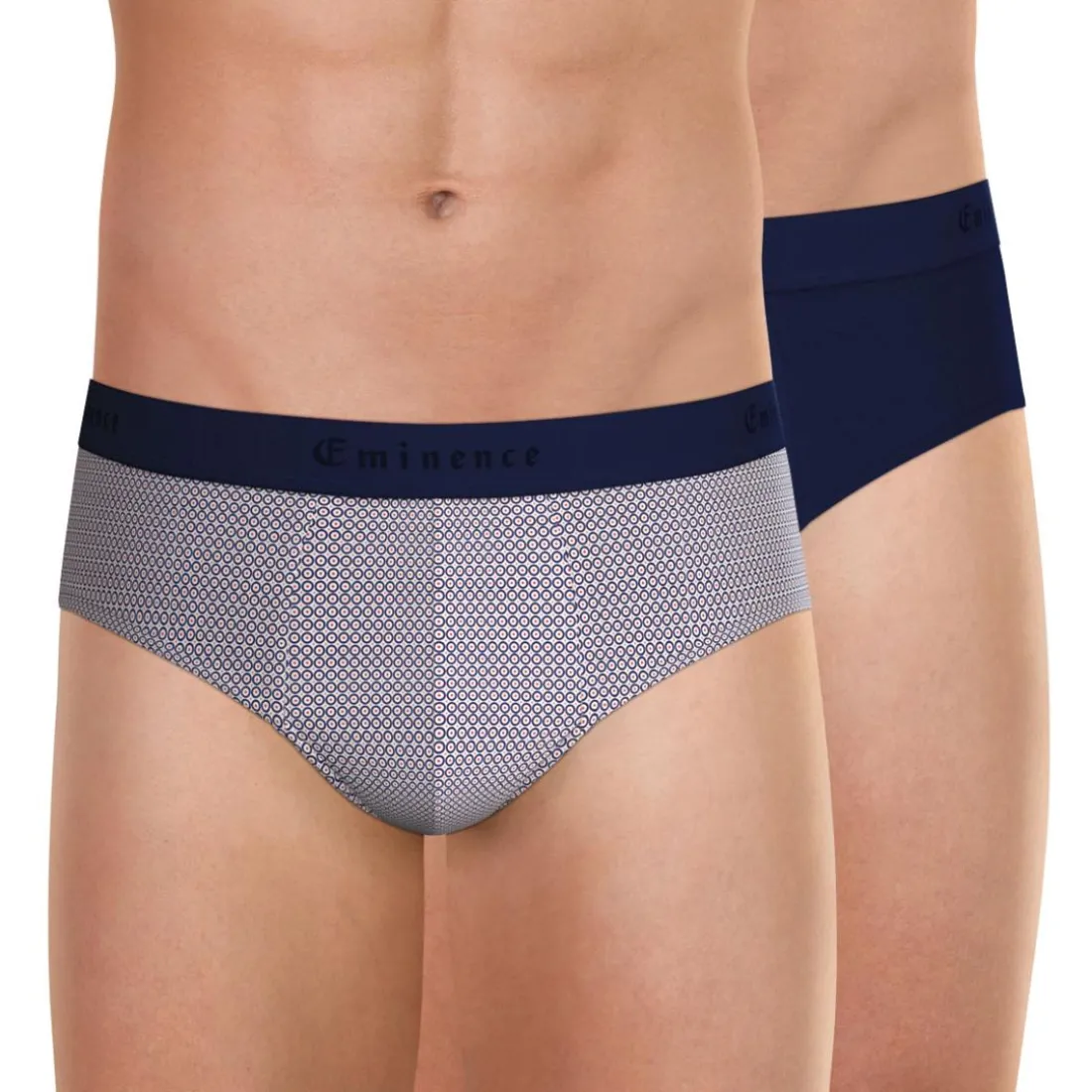 Lot de 2 slips homme Faits en France Eminence bleu noir