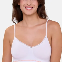 Lot de 2 soutiens-gorges brassières Zen Attitude - Orange et Blanc