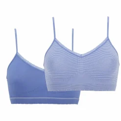 Lot de 2 soutiens-gorges brassières sans armatures - Bleu