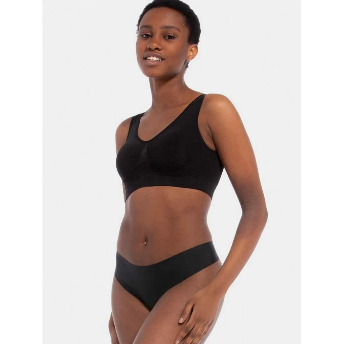 Lot de 2 Strings Invisibles noir Magic Bodyfashion