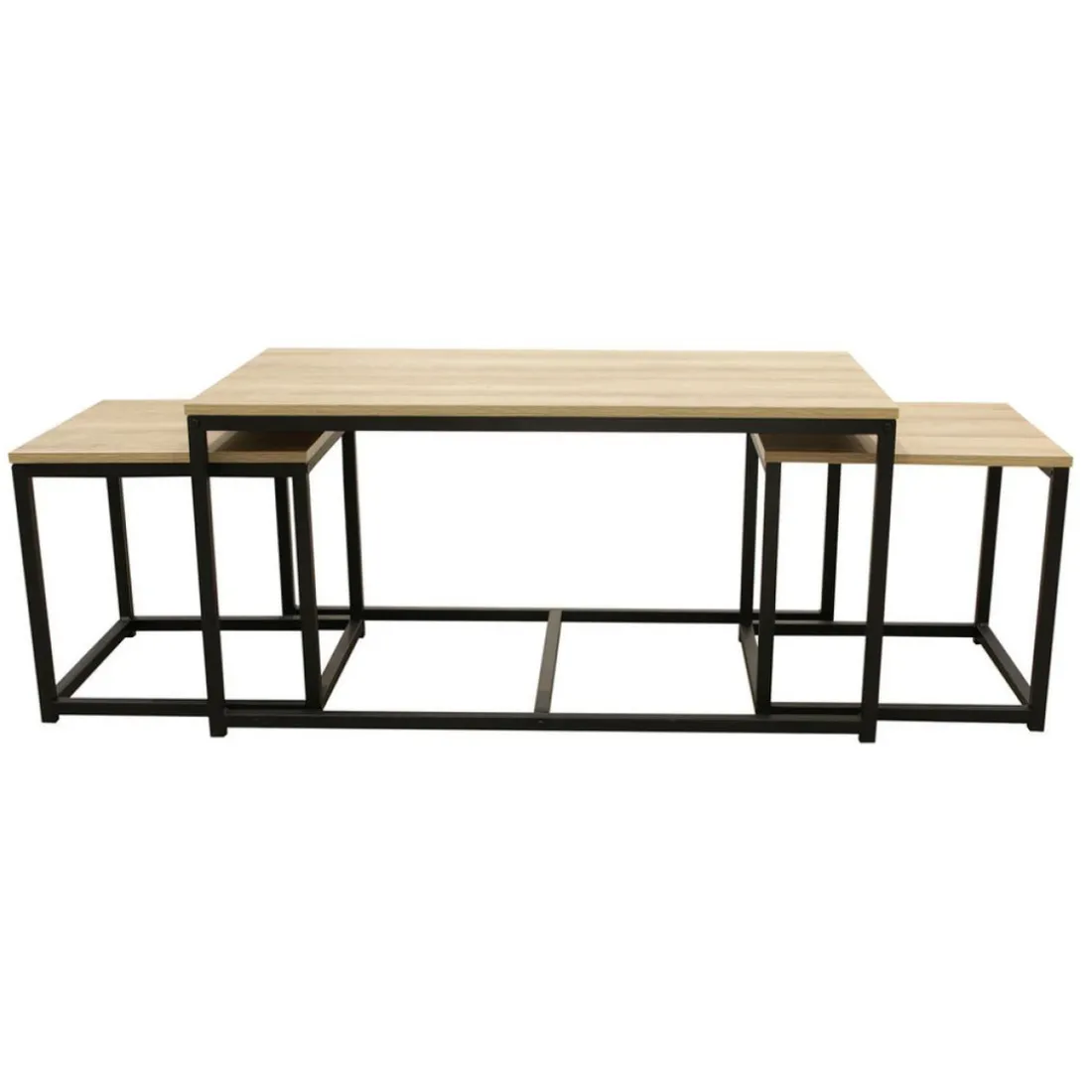 Lot de 3 tables basses industrielles MEMPHIS