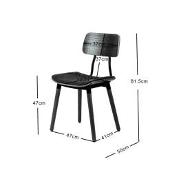 Lot de chaises VICTORIA design scandinave noir