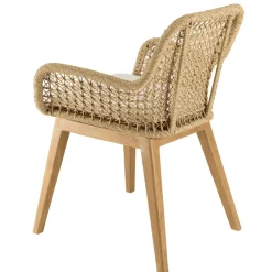 Lot n°22 Salon de jardin teck recyclé rotin synthétique 4 personnes VALERIA