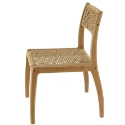 Lot n°25 Salon de jardin teck recyclé rotin synthétique 4 personnes VALERIA