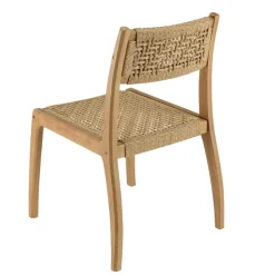 Lot n°25 Salon de jardin teck recyclé rotin synthétique 4 personnes VALERIA