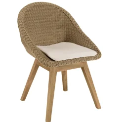 Lot n°23 Salon de jardin teck recyclé et rotin synthétique KALLY