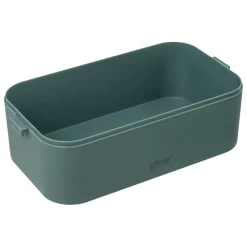 Lunch box double compartiments avec couverts - vert