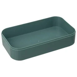 Lunch box double compartiments avec couverts - vert