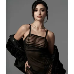 Lune Bellis nuisette et string noir