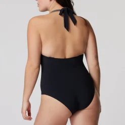 Maillot 1 Pièce avec armature Nouage Dos - Noir Chic