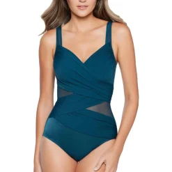 Maillot de bain 1 pièce armatures cachées Bleu Miraclesuit