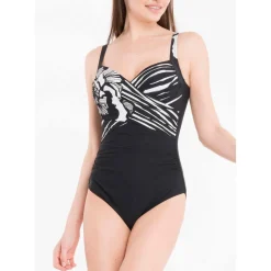 Maillot de bain 1 pièce bonnets mousse armatures - Miradonna by Miraclesuit Athena Noir