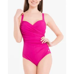 Maillot de bain 1 pièce bonnets mousse armatures - Rose