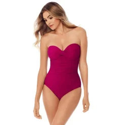 Maillot de bain 1 pièce bustier Violet Miraclesuit