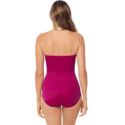 Maillot de bain 1 pièce bustier Violet Miraclesuit