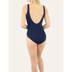 Maillot de bain 1 pièce coupe sous poitrine - Bleu Jeanine Robin