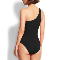 Maillot de bain 1 pièce one shoulder - Noir Seafolly