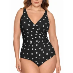 Maillot de bain 1 pièce plongeant - Noir Miraclesuit