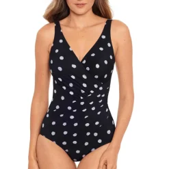 Maillot de bain 1 pièce plongeant Noir Miraclesuit