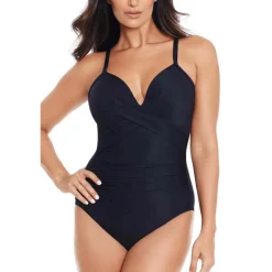 Maillot de bain 1 pièce plongeant Noir Miraclesuit