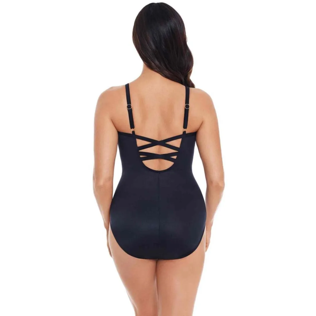 Maillot de bain 1 pièce plongeant Noir Miraclesuit
