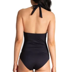 Maillot de bain 1 pièce pour règles femme noir