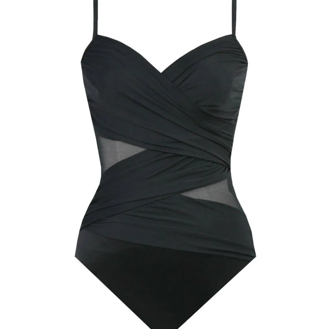 Maillot de Bain Gainant 1 Pièce Bonnet E-G noir