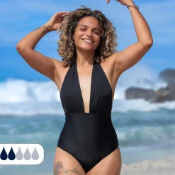 Maillot de bain Menstruel 1 pièce - Élégant - Flux Léger - Lila