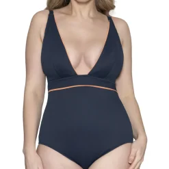 Maillot de bain une pièce sans armatures bleu