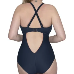 Maillot de bain une pièce sans armatures bleu