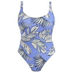 Maillot de bain une pièce - Bleu florale