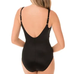 Maillot de bain une pièce gainant noir Bonnet E à G en nylon