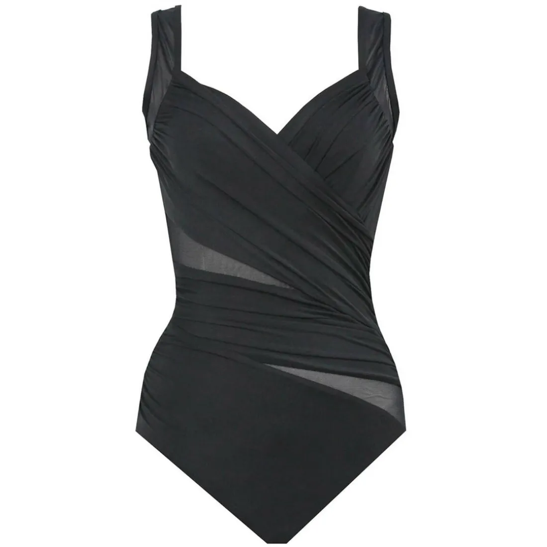 Maillot de bain une pièce gainant noir Bonnet B à D en nylon