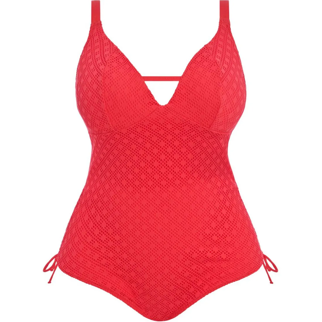 Maillot de Bain Une Pièce à Bonnet Souple Sans Armature Rouge Elomi Bain