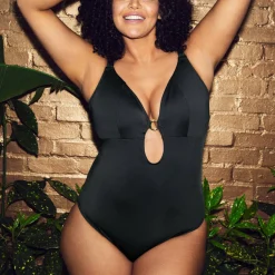 Maillot de Bain Une Pièce Plongeant Sans Armatures