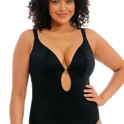 Maillot de Bain Une Pièce Plongeant Sans Armatures